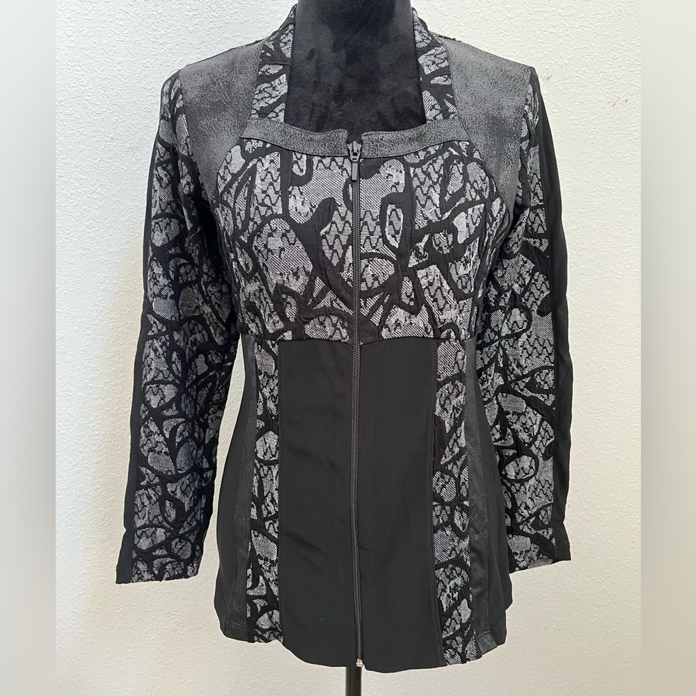 Artex Fashions Black and Gray Women's Jacket